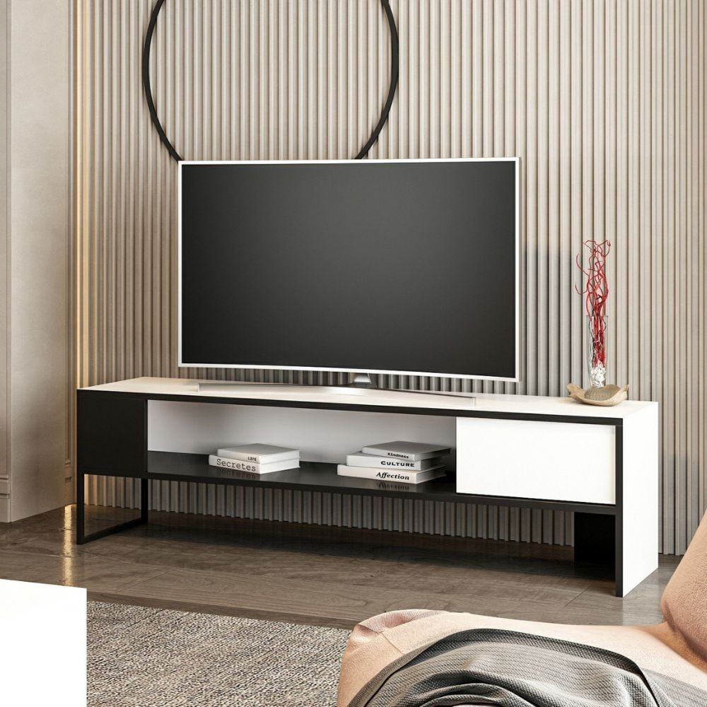 Porta tv Concordtv bianco e nero