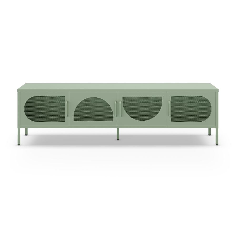 Porta tv Tayra in metallo 4 ante 180 cm. colore verde menta