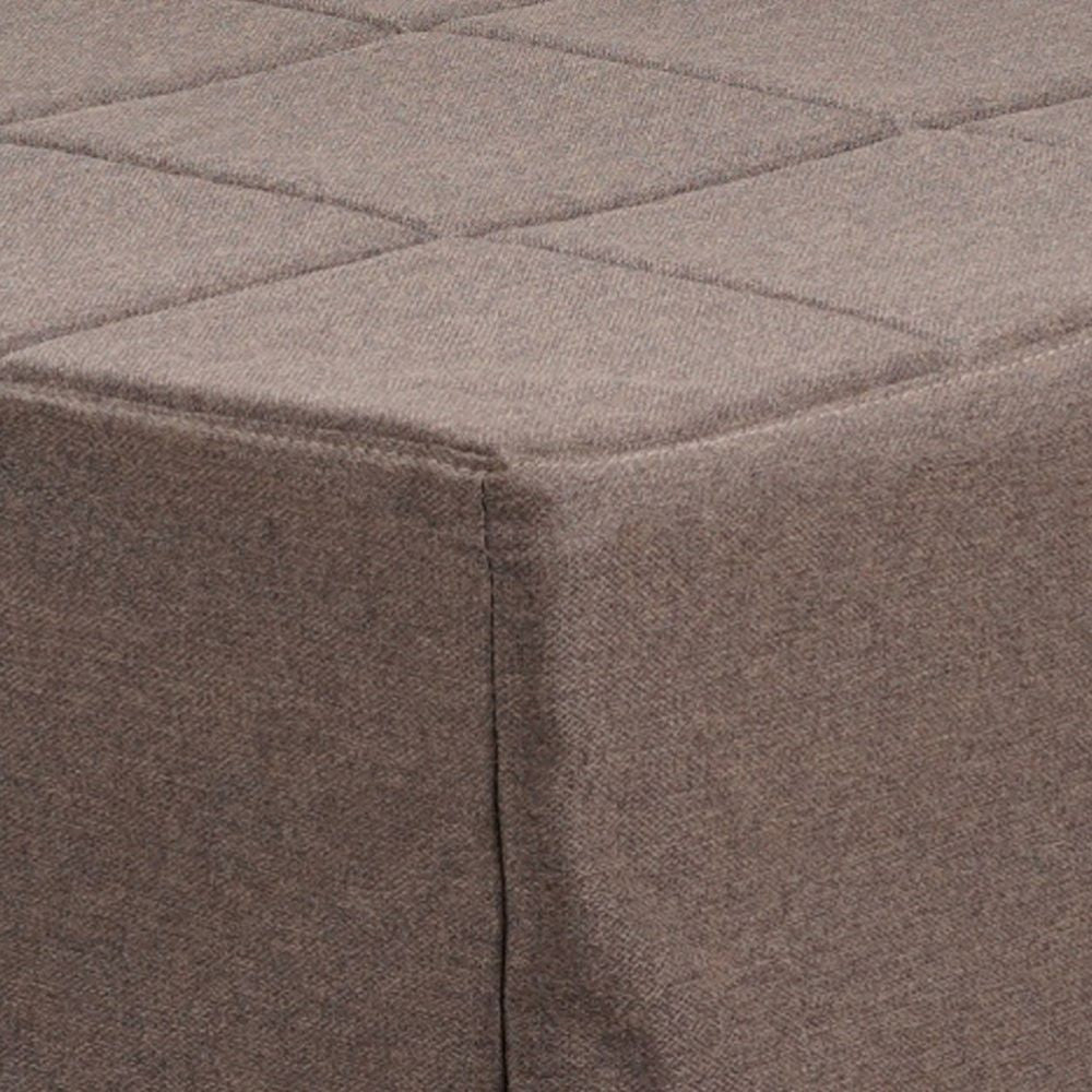 Pouf letto singolo pieghevole Vega tessuto colore tortora