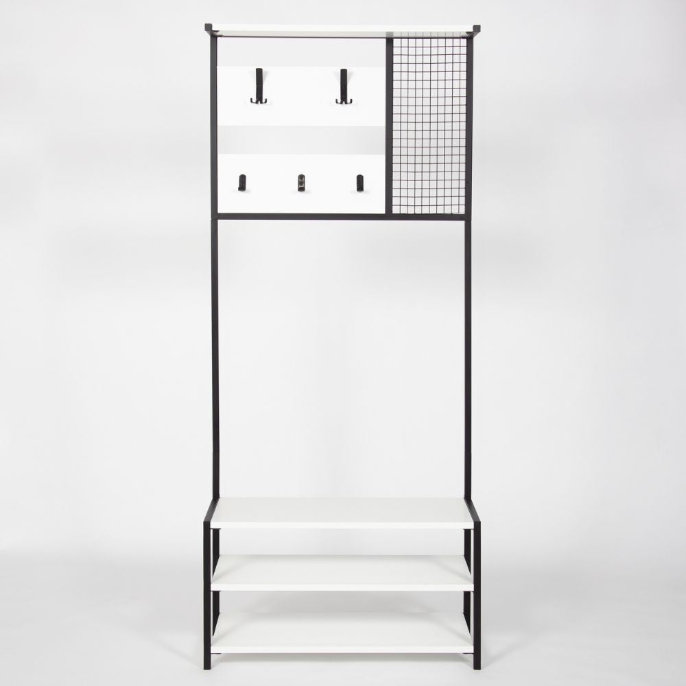 Scaffale ingresso Nomad colore bianco