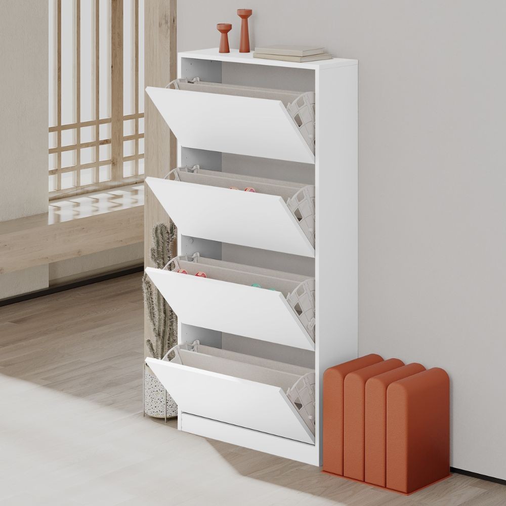 Scarpiera SHC540BI quattro ante a ribalta bianco