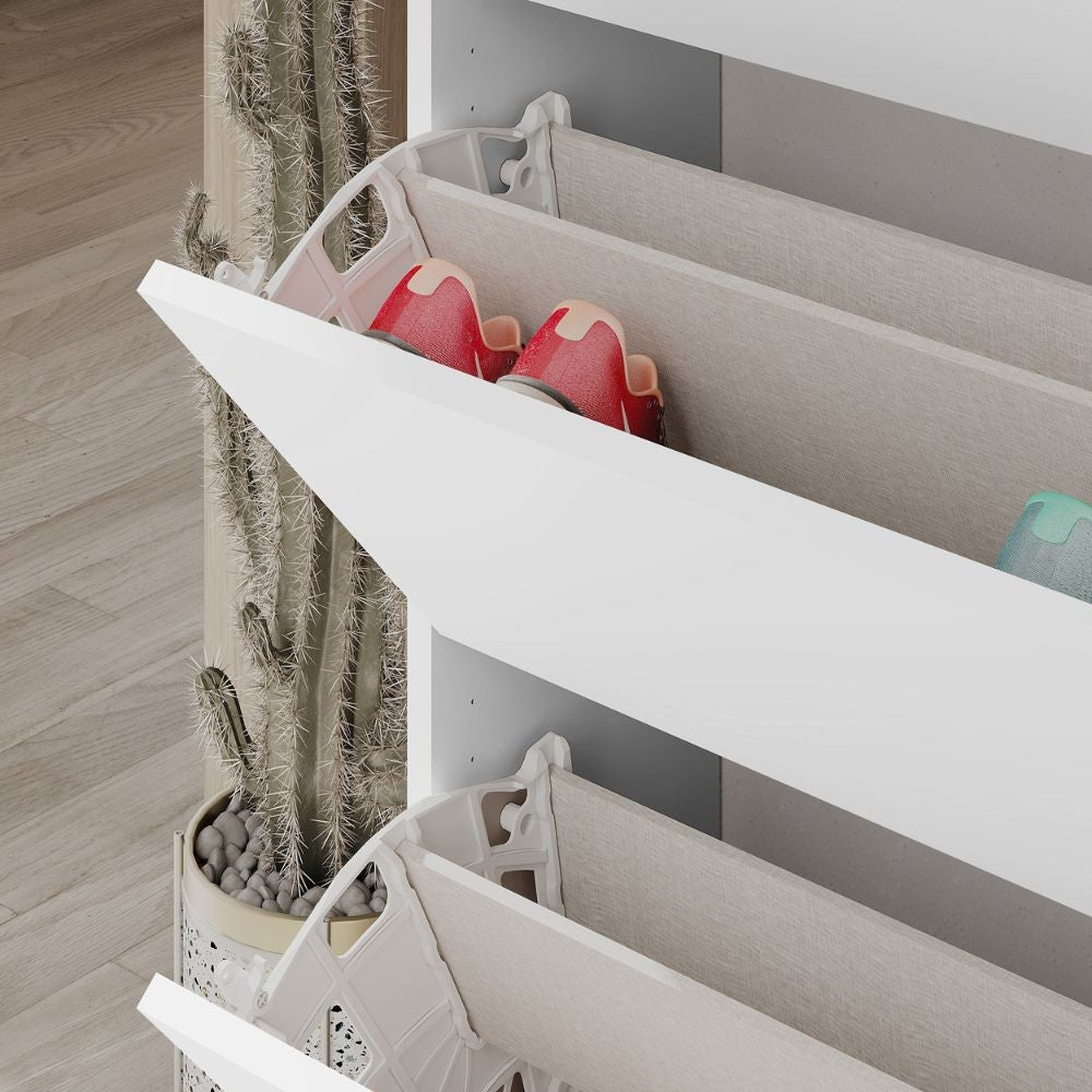 Scarpiera SHC540BI quattro ante a ribalta bianco