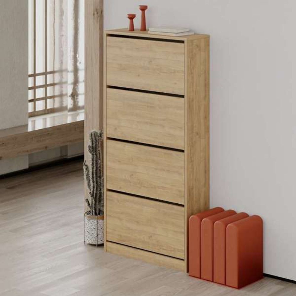 Scarpiera SHC540OAK quattro ante a ribalta rovere