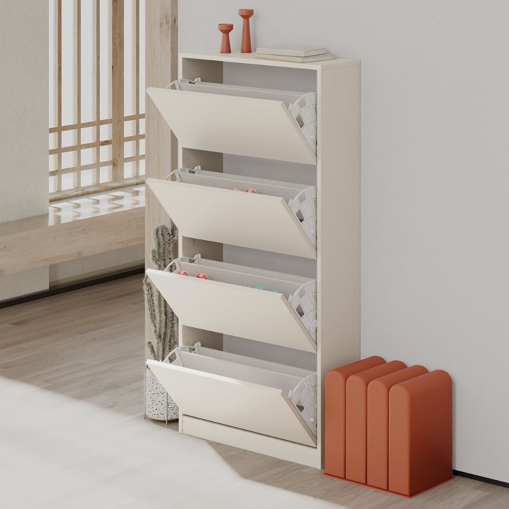 Scarpiera SHC540SAND quattro ante a ribalta cashmere