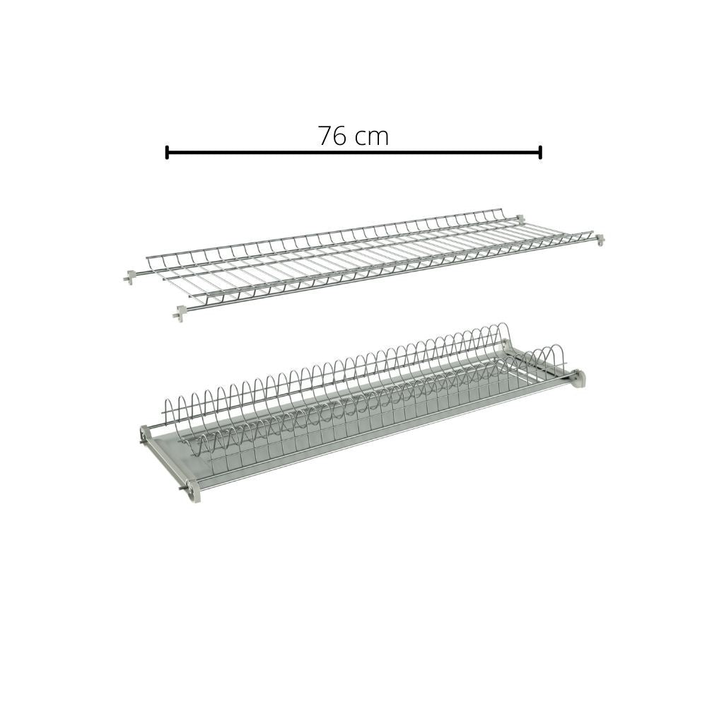 Scolapiatti incasso pensili da 80 cm. con telaio in alluminio regolabile