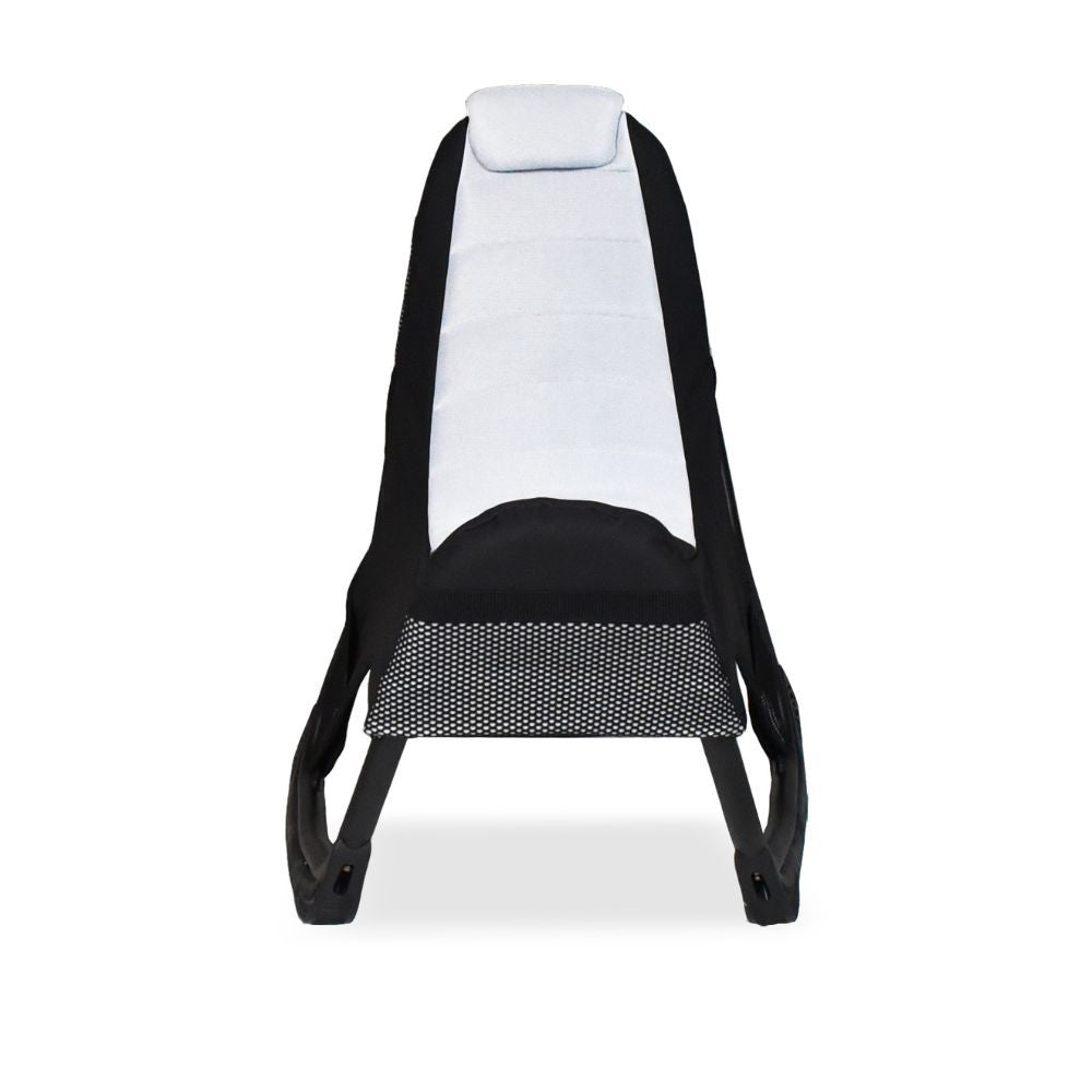 Sedia gaming Rocky con seduta imbottita in rete bicolore nero e bianco