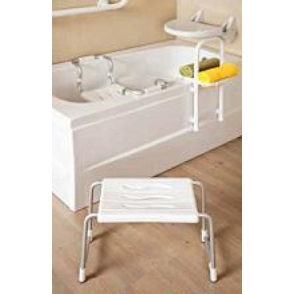 Sgabello per vasca da bagno per disabili colore bianco