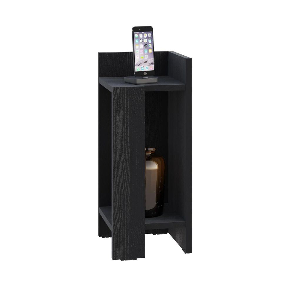 Tavolino comodino di design Elos 27x25x60h colore nero destro