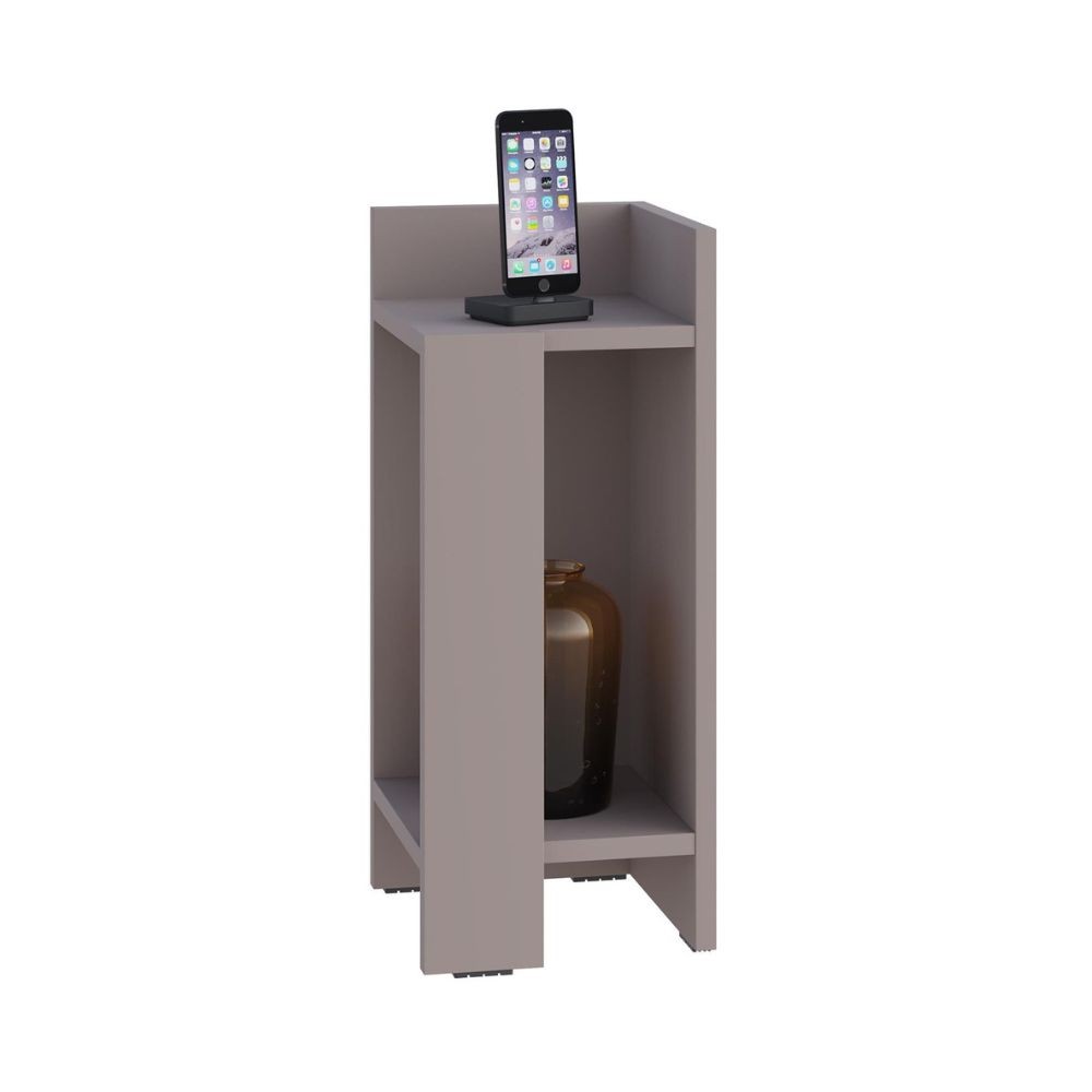 Tavolino comodino di design Elos 27x25x60h colore tortora destro