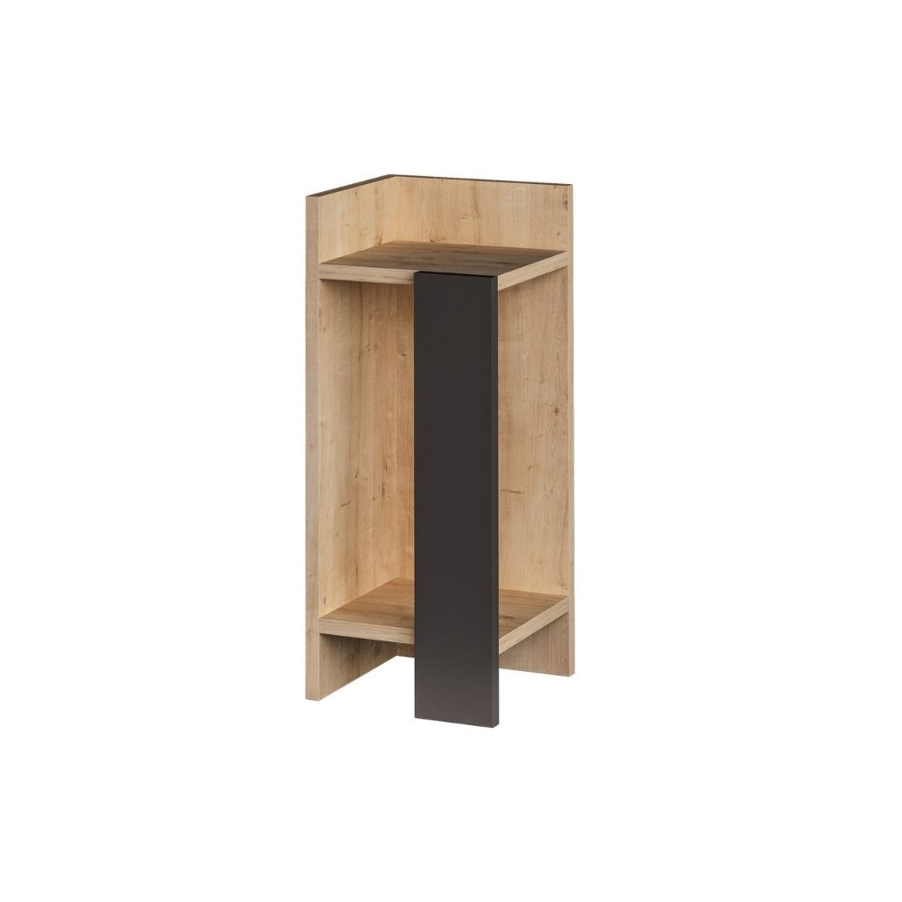 Tavolino comodino di design Elos rovere oak pannello antracite 27x25x60h sinistro