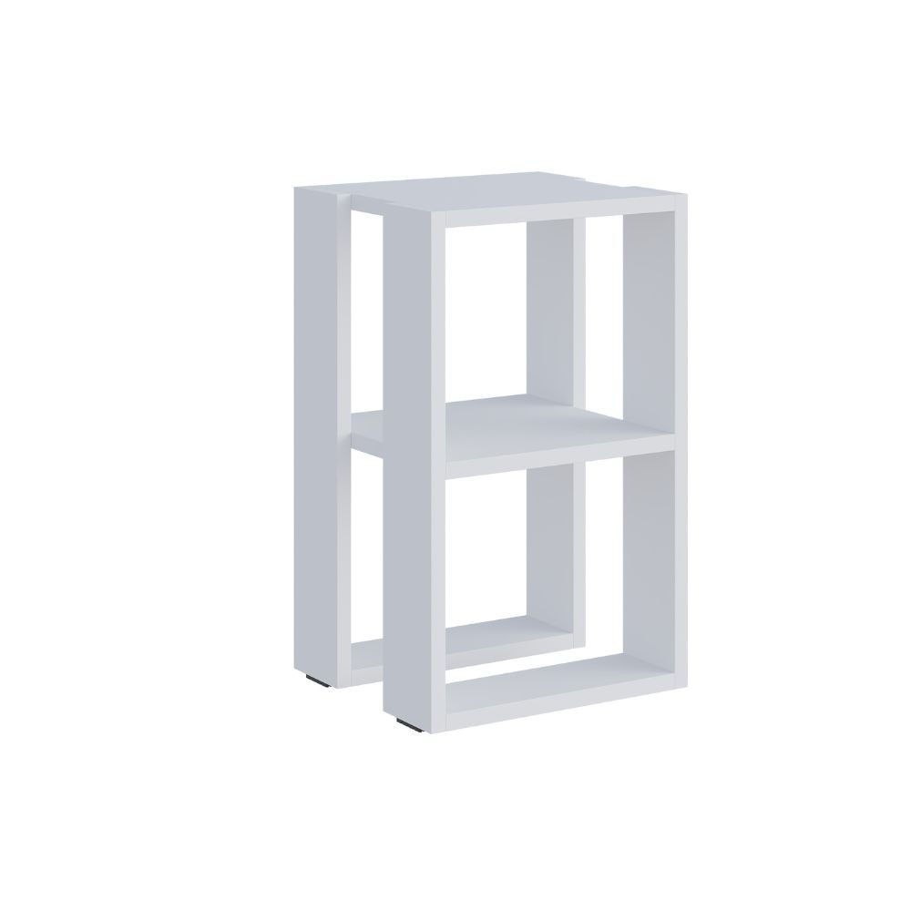 Tavolino comodino Lonie colore bianco