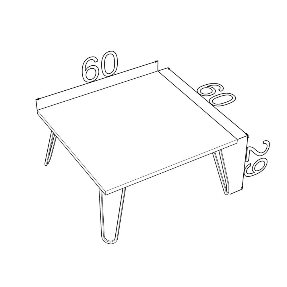 Tavolino da salotto quadrato rovere Illia 60x60 MT1904021
