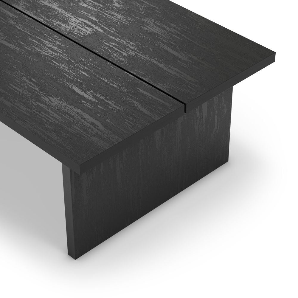 Tavolino rettangolare Loana colore nero 120x70x40 cm.