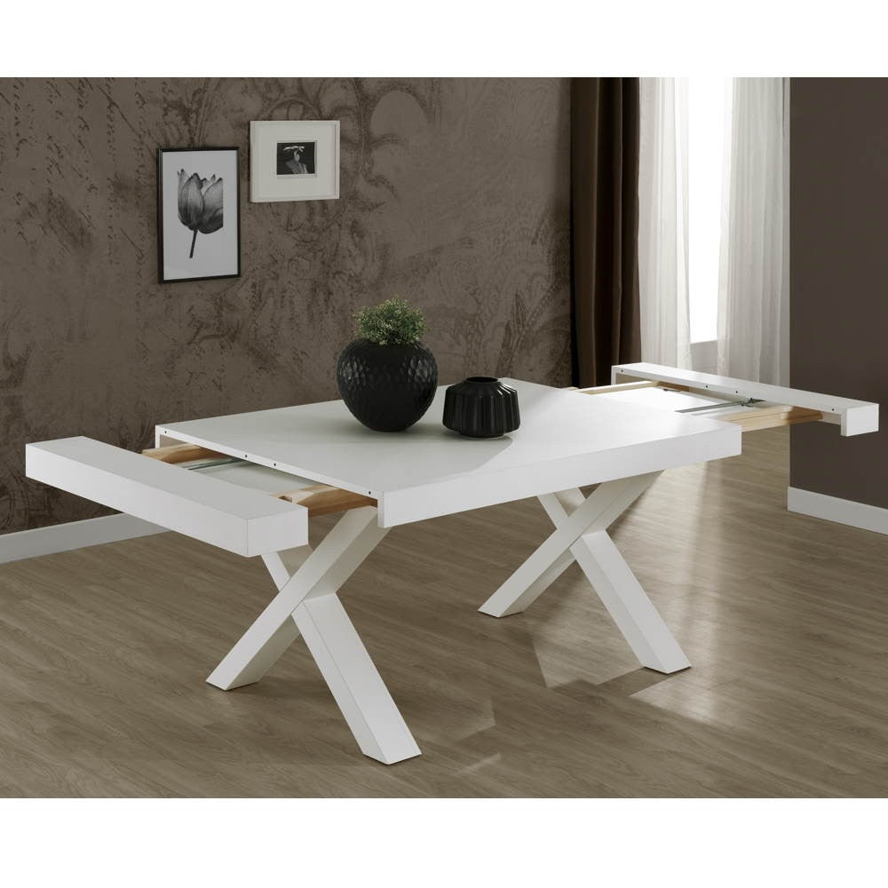 Tavolo allungabile Gondar 160x90 bianco larice