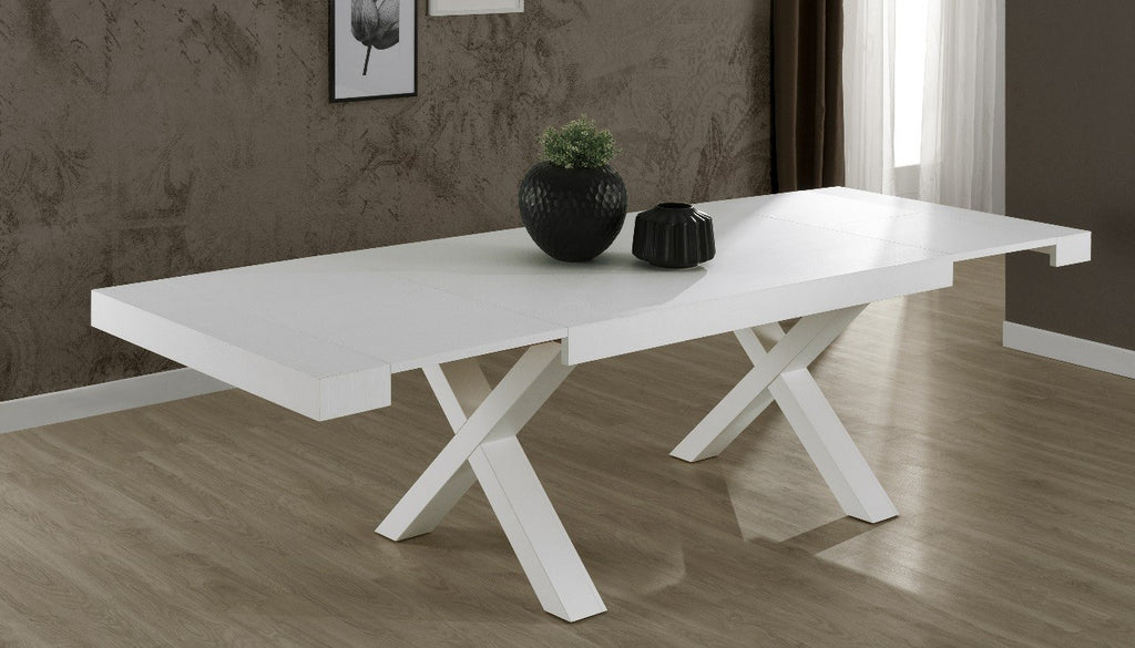 Tavolo allungabile Gondar 180x100 bianco larice