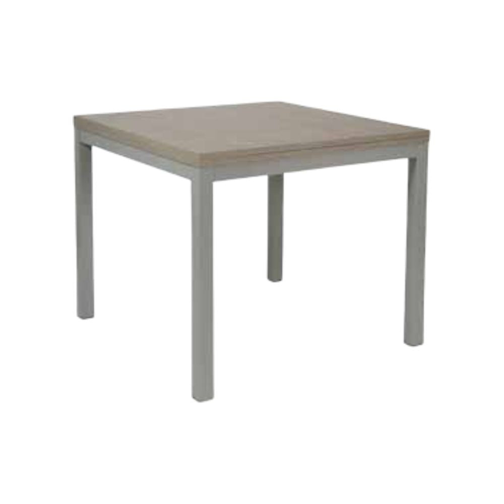Tavolo allungabile Monster 90x90 struttura alluminio e piano larice grigio