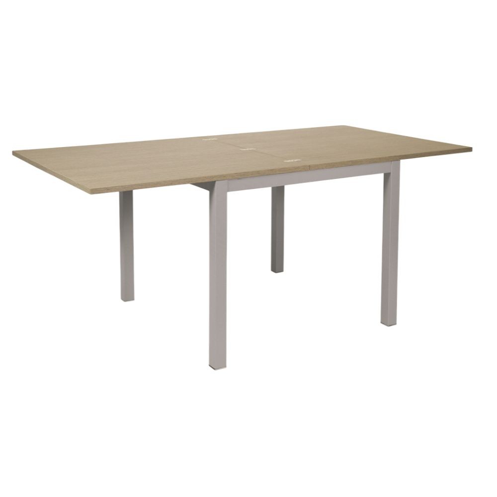 Tavolo allungabile Monster 90x90 struttura alluminio e piano larice grigio