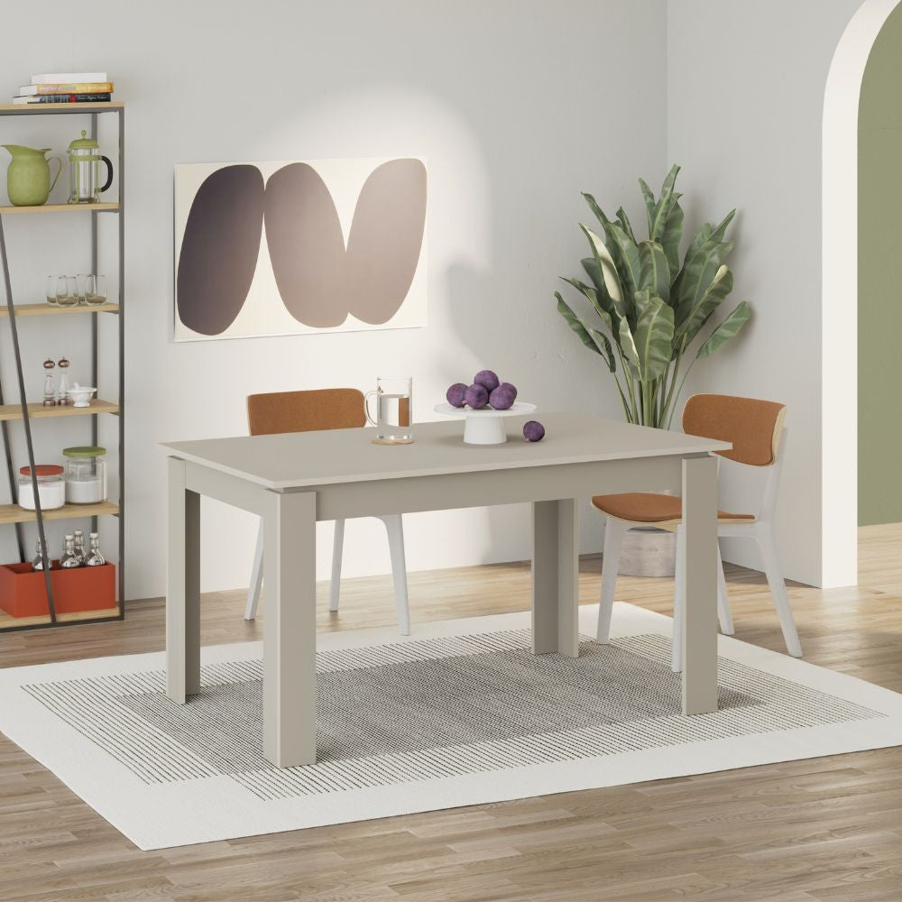 Tavolo allungabile Tolmen cashmere 140x80 allungabile a 190 cm.
