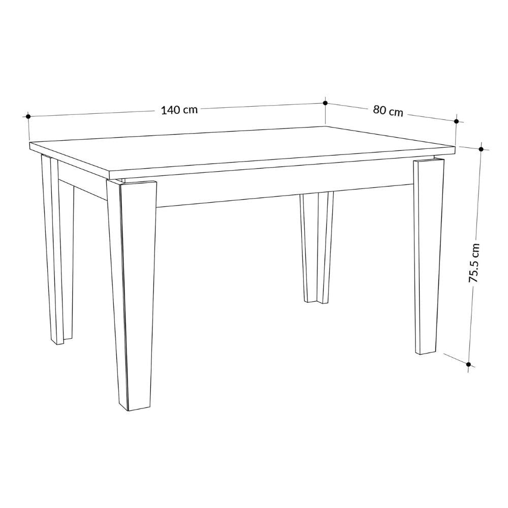 Tavolo allungabile Tolmen hitit noce140x80 allungabile a 190 cm.