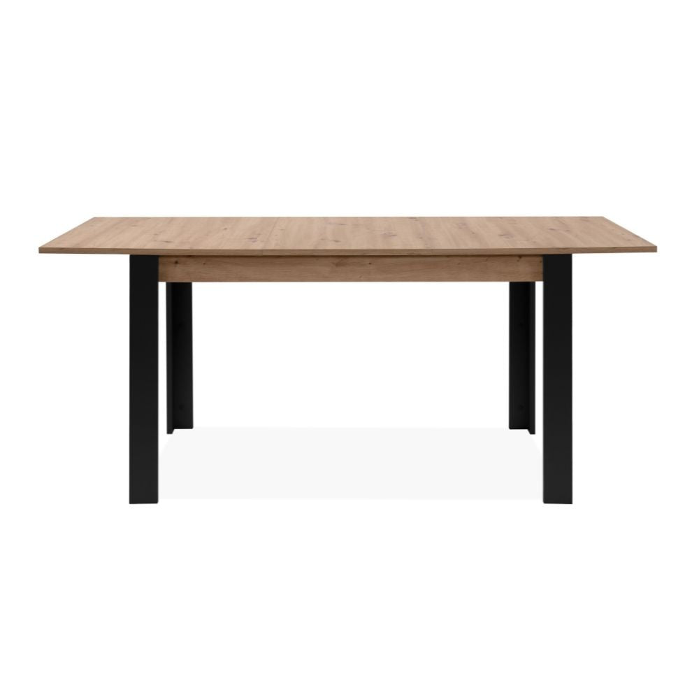 Tavolo allungabile Tolosa 80B colore rovere e gambe nere 150x75x80 cm.