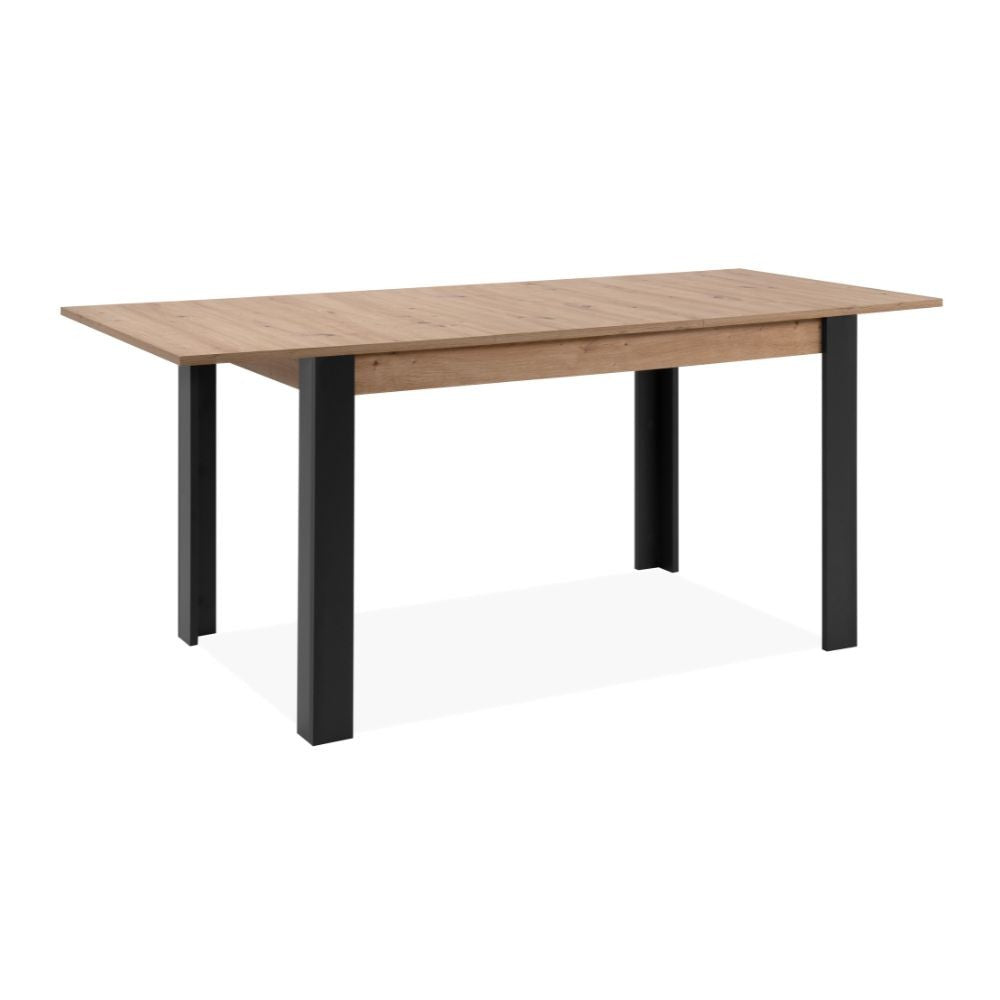 Tavolo allungabile Tolosa 80B colore rovere e gambe nere 150x75x80 cm.