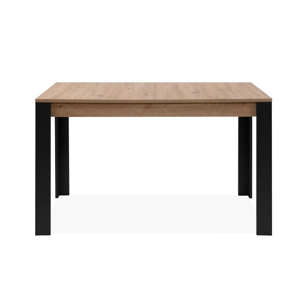 Tavolo allungabile Tolosa 80B colore rovere e gambe nere 150x75x80 cm.