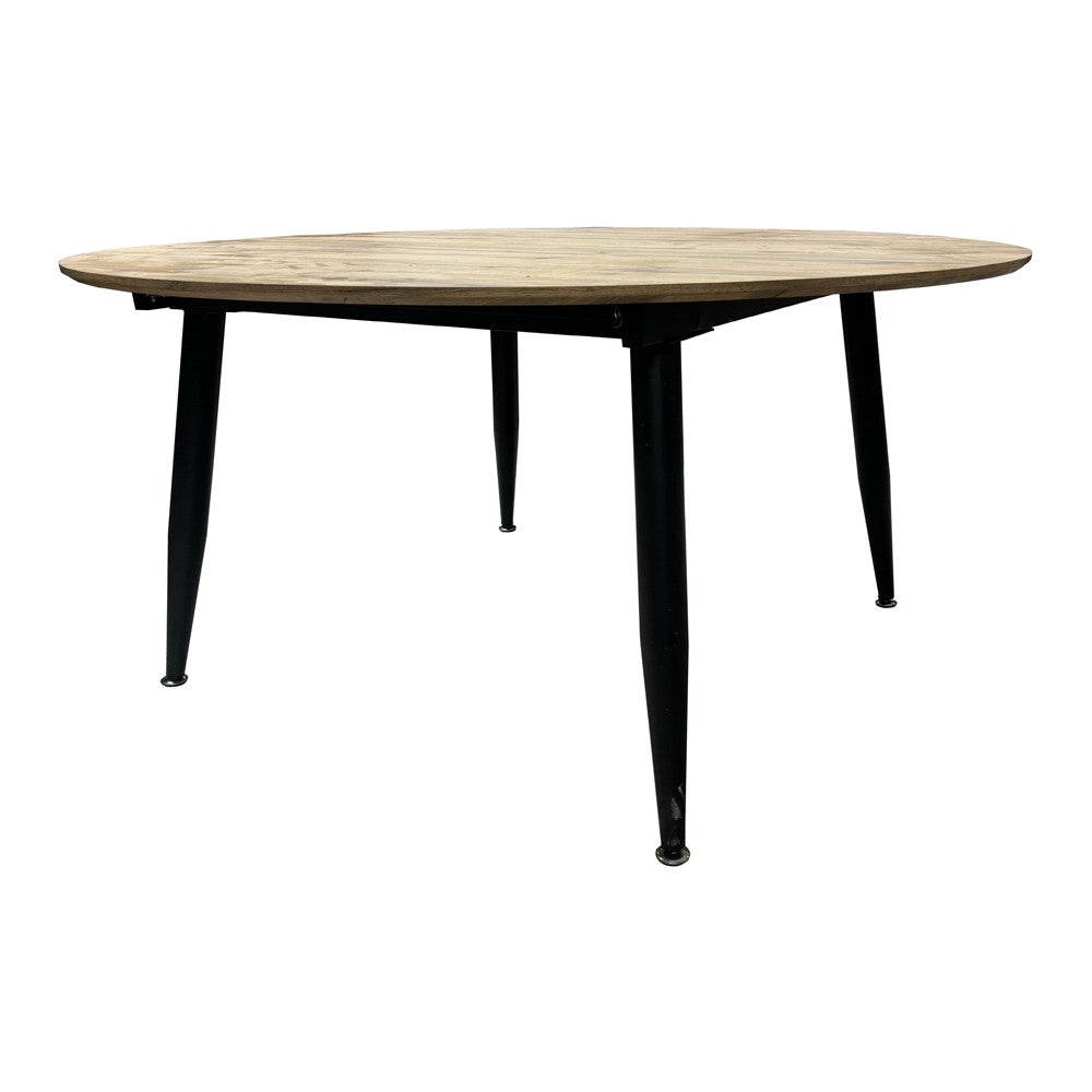 Tavolo Cordelia allungabile colore piano rovere gambe colore nero