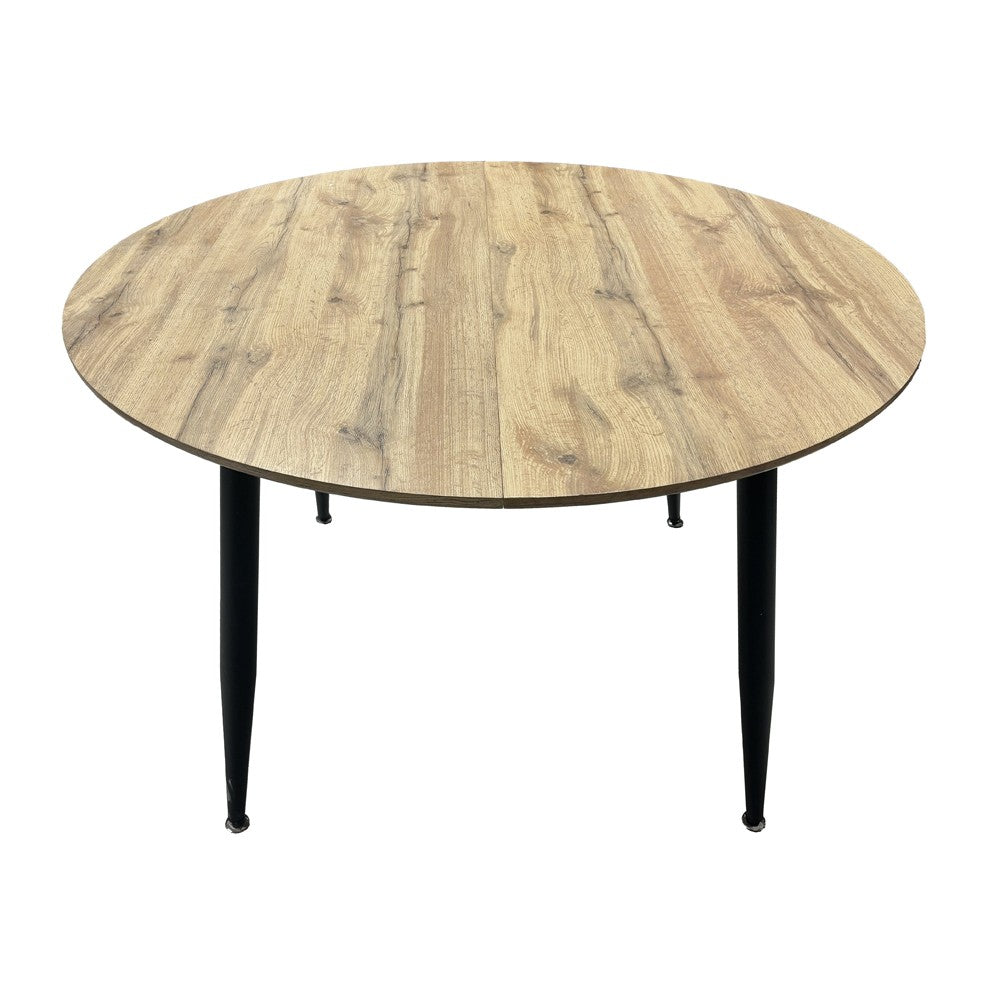Tavolo Cordelia allungabile colore piano rovere gambe colore nero