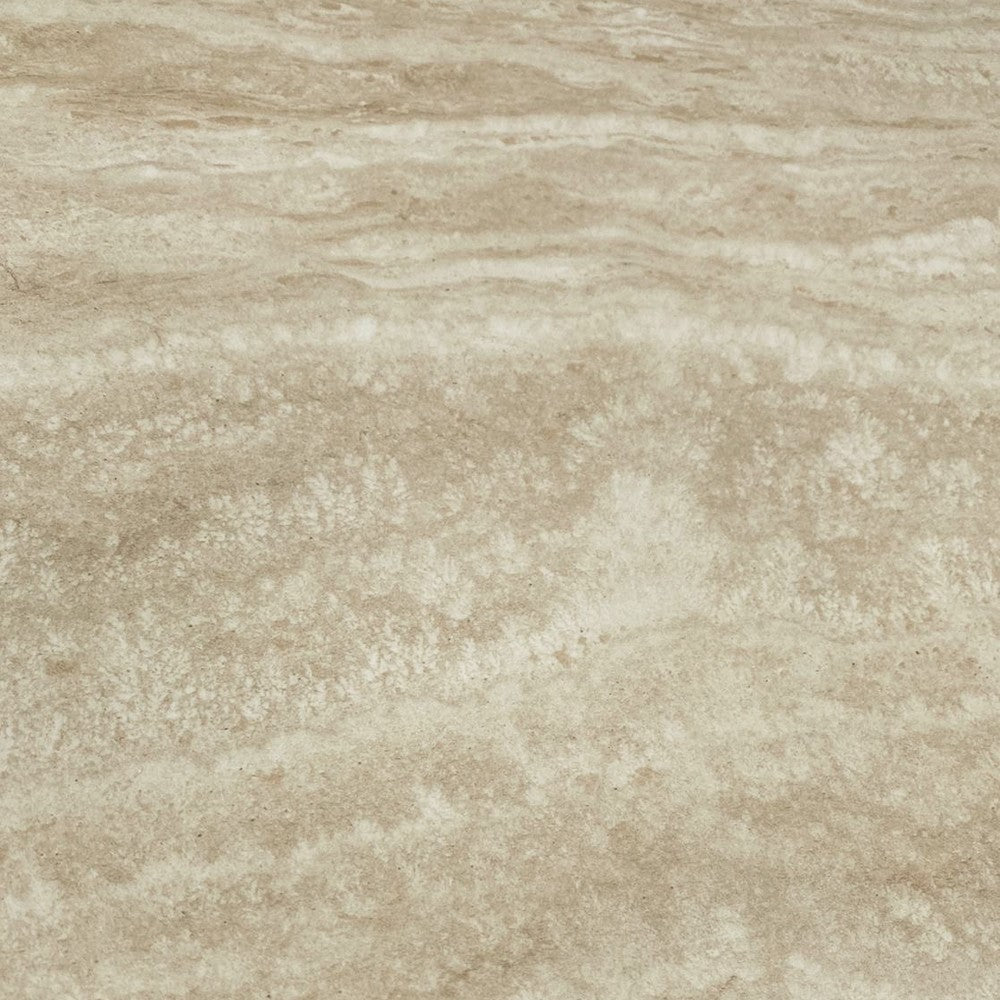 Tavolo fisso Sand con piano in ceramica beige opaco e struttura in metallo bianco
