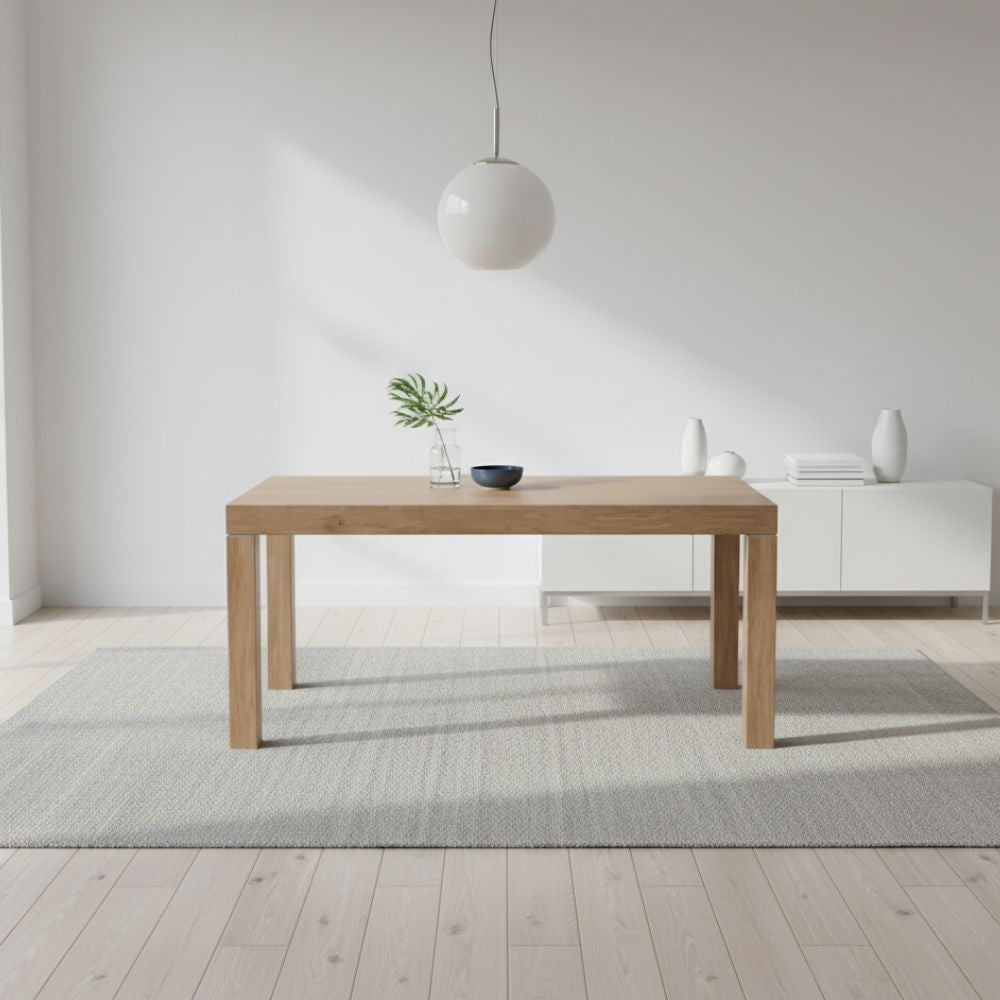 Tavolo Imab Piana T07 in rovere decapato con 2 allunghe 160x90x74.6 H cm.