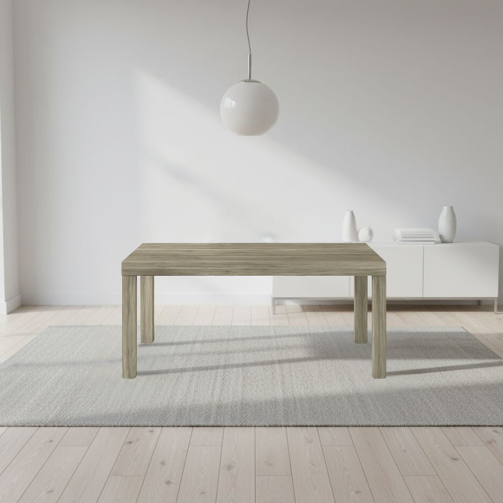 Tavolo Imab Piana T08 in larice grigio con 4 allunghe 160x90x74.6 H cm.