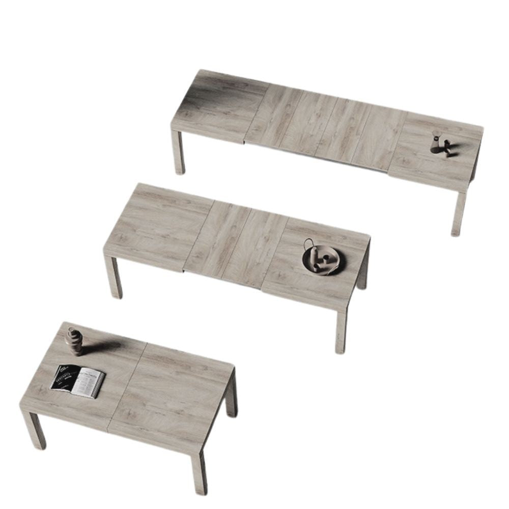 Tavolo Imab piana T08 in larice voyager con 4 allunghe 160x90x74.6 H cm.