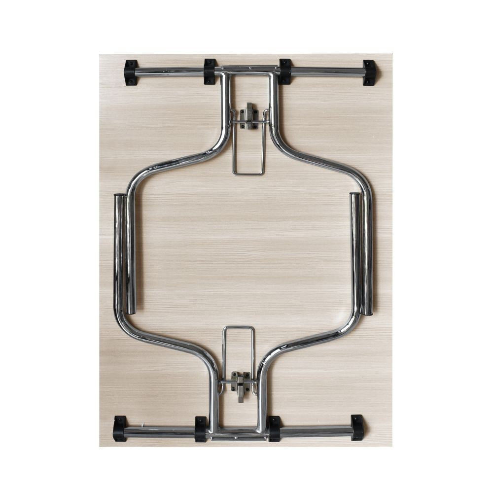 Tavolo pieghevole ESFB03 olmo con gambe in metallo cromo