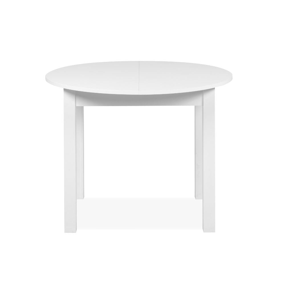 Tavolo rotondo allungabile Coburg 100 colore bianco 100x76x100 cm.