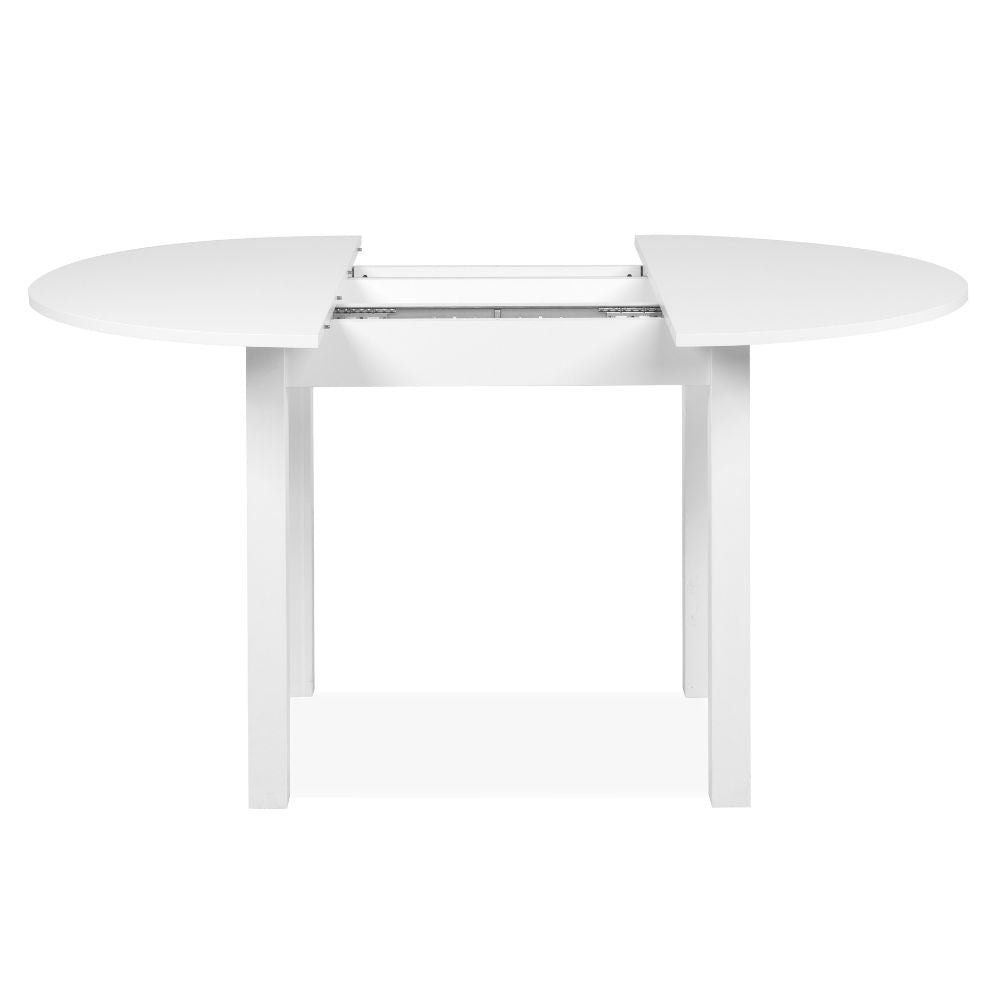 Tavolo rotondo allungabile Coburg 100 colore bianco 100x76x100 cm.