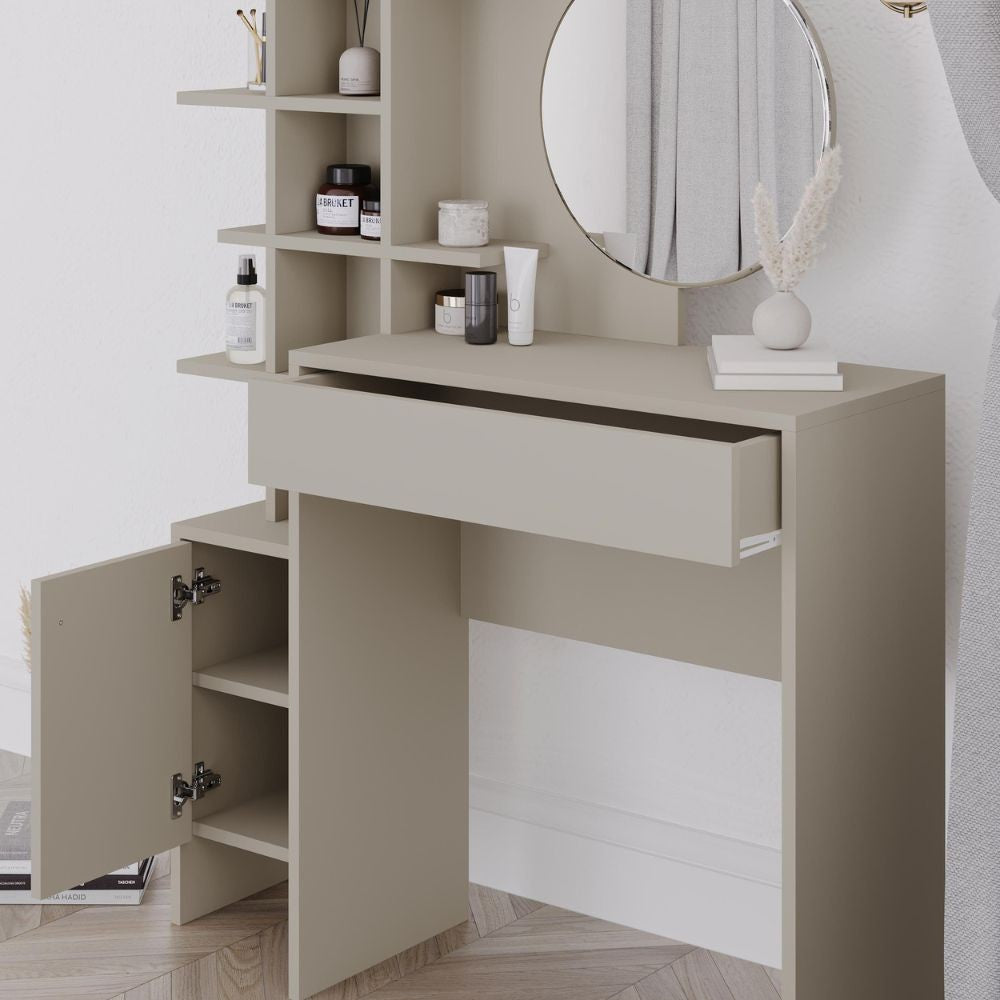 Toeletta da trucco Mup cashmere con vani a giorno