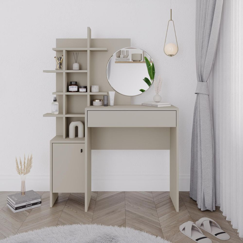 Toeletta da trucco Mup cashmere con vani a giorno