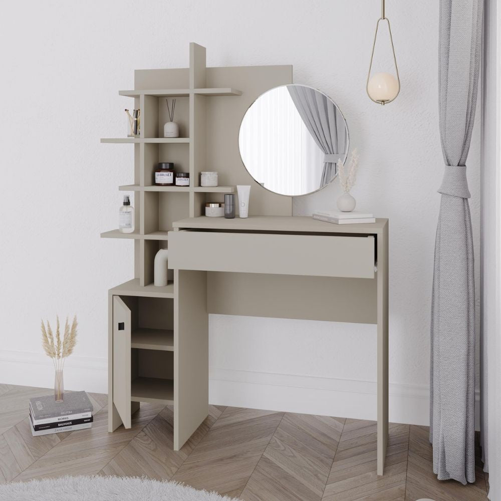 Toeletta da trucco Mup cashmere con vani a giorno